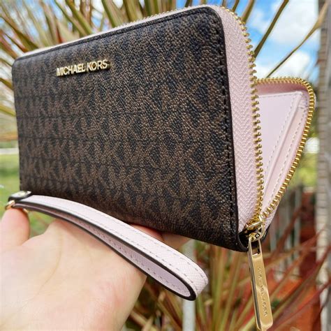 michael kors wristlet wallet|michael kors oversized wallet.